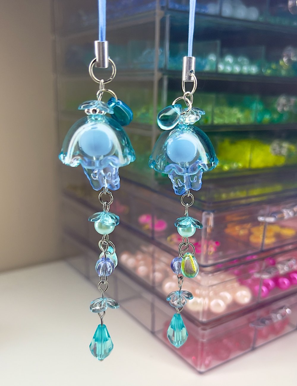charms meduse bleu